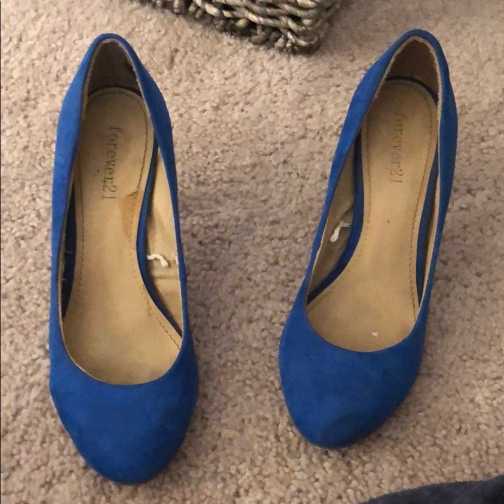Forever 21 Blue Heels